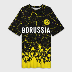 Платье-футболка 3D с принтом BORUSSIA + Брызги в Кировске,  |  | borussia | club | dortmund | footbal | logo | paint | боруссия | брызги | дортмунд | знак | клуб | краска | логотип | логотипы | символ | символы | форма | футбол | футбольная | футбольный