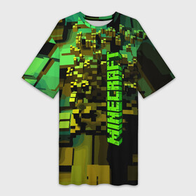 Платье-футболка 3D с принтом Minecraft, pattern 2022 в Кировске,  |  | game | minecraft | pattern | vanguard | авангард | игра | майнкрафт | объём