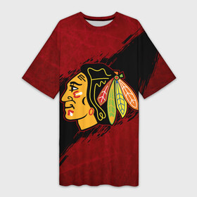 Платье-футболка 3D с принтом Chicago Blackhawks, Чикаго Блэкхокс в Кировске,  |  | blackhawks | chicago | chicago blackhawks | hockey | nhl | usa | блэкхокс | нхл | спорт | сша | хоккей | чикаго | чикаго блэкхокс | шайба