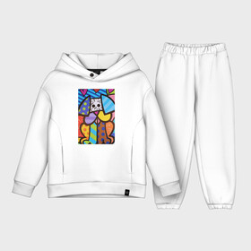 Детский костюм хлопок Oversize с принтом Настоящая любовь Romero Britto в Кировске,  |  | Тематика изображения на принте: romerobritto | граффити | кубизм | ромеробритто