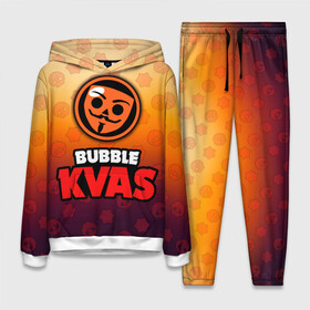 Женский костюм 3D (с толстовкой) с принтом Бабл Квас Bubble Kvas, логотип в Кировске,  |  | bubble cvas | bubble kvas | bubble квас | meme | баббл квас | бабл квас | бабле квас | мемы