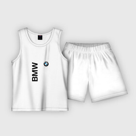 Детская пижама с шортами хлопок с принтом BMW (ато супер) в Кировске,  |  | bmw | авто | автомобили | лого | марка | машина | подарок | праздник