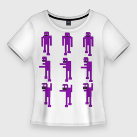 Женская футболка 3D Slim с принтом Five Nights At Freddy s purple guy в Кировске,  |  | five nights at freddys | fnaf | freddy | horror | purple guy | william affton | william afton | фиолетовый человек | фнаф