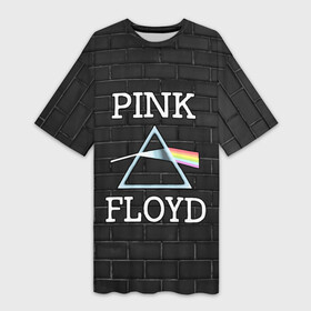 Платье-футболка 3D с принтом PINK FLOYD LOGO  ПИНК ФЛОЙД ЛОГОТИП в Кировске,  |  | pink floyd | артрок | группа | музыка | пинк флойд | прогрессивный рок | протопрог | психоделический рок | рок | рок группа | спейсрок | эйсидрок | экспериментальный рок