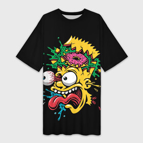 Платье-футболка 3D с принтом Барт Симпсон, Simpsons, Симпсоны в Кировске,  |  | bart | homer | simpson | simpsons | барт | барт симпсон | гомер | гомер симпсон | симпсон | симпсоны