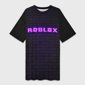 Платье-футболка 3D с принтом ROBLOX NEON LOGO  ИГРА РОБЛОКС в Кировске,  |  | neon | roblox | игра | компьютерная игра | логотип | неон | онлайн | онлайн игра | роблакс | роблокс