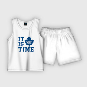 Детская пижама с шортами хлопок с принтом It is Toronto Maple Leafs Time, Торонто Мейпл Лифс в Кировске,  |  | hockey | maple leafs | nhl | toronto | toronto maple leafs | usa | мейпл лифс | нхл | спорт | сша | торонто | торонто мейпл лифс | хоккей | шайба