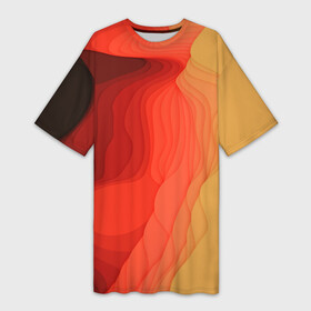 Платье-футболка 3D с принтом Имитация песка в Кировске,  |  | абстракция | волны | имитация | лето | оттенки | песок
