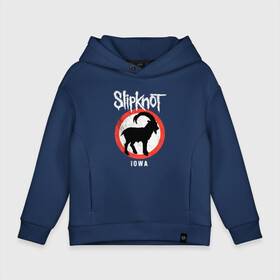 Детское худи Oversize хлопок с принтом SLIPKNOT IOWA LOGO | СЛИПНОТ АЙОВА в Кировске, френч-терри — 70% хлопок, 30% полиэстер. Мягкий теплый начес внутри —100% хлопок | боковые карманы, эластичные манжеты и нижняя кромка, капюшон на магнитной кнопке | Тематика изображения на принте: band | clown | corey | goat | grange | hardcore | iowa | logo | metal | music | rock | sid | slipknot | айова | альтернатива | гранж | группа | козел | кори тейлор | лого | метал | петля | рок | сид | слипнот | шон