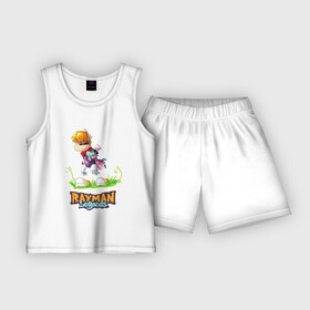 Детская пижама с шортами хлопок с принтом Уставший Rayman в Кировске,  |  | globox | rayman | rayman legends | глобокс | реймен | рэйман | рэймэн | человечек