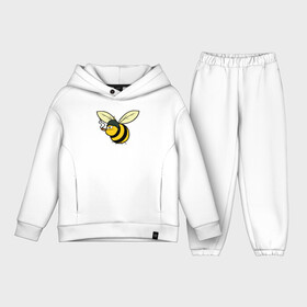 Детский костюм хлопок Oversize с принтом Пчелка в каске с сигарой в Кировске,  |  | bee | каска | пчела | пчелка