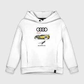 Детское худи Oversize хлопок с принтом Audi   Quattro   Lizard в Кировске, френч-терри — 70% хлопок, 30% полиэстер. Мягкий теплый начес внутри —100% хлопок | боковые карманы, эластичные манжеты и нижняя кромка, капюшон на магнитной кнопке | audi | car | concept | germany | lizard | автомобиль | ауди | германия | ящерица