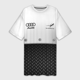 Платье-футболка 3D с принтом Audi Ауди Сталь в Кировске,  |  | audi | auto | quattro | авто | автомобиль | ауди | кватро | куатро | марка | машина
