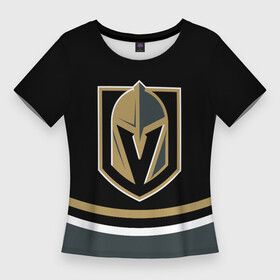 Женская футболка 3D Slim с принтом Vegas Golden Knights NHL в Кировске,  |  | golden knights | hockey | nhl | vegas | vegas golden knights | вегас | вегас голден найтс | голден найтс | клуб | лого | логотип | нхл | спорт | хокей | хоккей | хоккейный