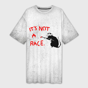 Платье-футболка 3D с принтом Banksy  крыса (надпись) в Кировске,  |  | banksy | арт | бенкси | бэнкси | граффити | картина | краска | крыса | мышь | надпись | роберт | робин бэнкс | робин ганнингхем | с кисточкой | стрит арт | творчество | художник