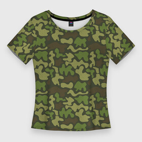 Женская футболка 3D Slim с принтом Камуфляж в крапинку в Кировске,  |  | camouflage | military | армия | боец | ввс | вдв | вмф | военный камуфляж | воин | война | гру | десантник | дшб | камуфляж | кгб | маскировка | масхалат | мвд | милитари | мчс | омон | охота | охрана | патриот | пво