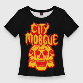 Женская футболка 3D Slim с принтом ZillaKami x SosMula City Morgue Черепа в Кировске,  |  | city | citymorgue | morgue | sos mula | sosmula | zilla kami | zillakami | черепа