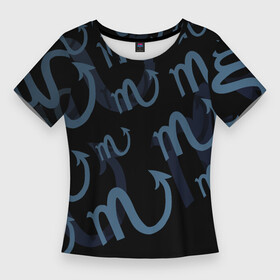Женская футболка 3D Slim с принтом Дерзкий Скорпион в Кировске,  |  | дерзкий скорпион | знак | знаки | минимализм | символ | скорпион