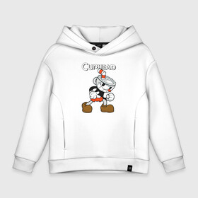 Детское худи Oversize хлопок с принтом Злая чашечка cuphead в Кировске, френч-терри — 70% хлопок, 30% полиэстер. Мягкий теплый начес внутри —100% хлопок | боковые карманы, эластичные манжеты и нижняя кромка, капюшон на магнитной кнопке | cuphead | cupheadshow | игра чашки | капхед | капхэд | нетфликс | чашечки | чашка | чашки | шоу | шоу чашечка