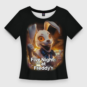 Женская футболка 3D Slim с принтом Five Nights at Freddy s: Security Breach  Ванни в Кировске,  |  | 5 ночей с фредди | five nights at freddys | security breach | аниматроники | ванни | заяц | игра | компьютерная игра | кролик | фредди