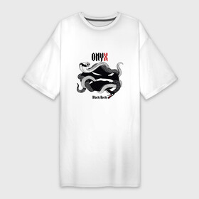 Платье-футболка хлопок с принтом Onyx black rock в Кировске,  |  | angry | black rock | hip hop | onyx | rap | smile | snake | злой | змея | кобра | оникс | реп | смайл | хип хоп | черный рок