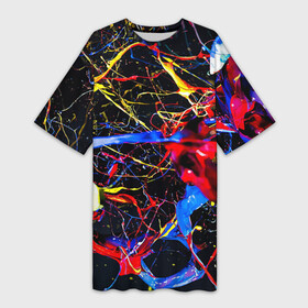 Платье-футболка 3D с принтом Импрессионизм  Vanguard neon pattern в Кировске,  |  | color | fashion | imressionism | neon | paint | pattern | vanguard | авангард | импрессионизм | краска | мода | неон | узор | цвет