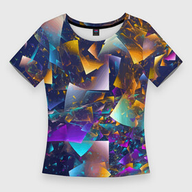 Женская футболка 3D Slim с принтом Expressive pattern  Vanguard в Кировске,  |  | abstraction | expression | fashion | pattern | vanguard | абстракция | авангард | мода | узор | экспрессия
