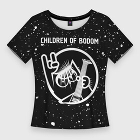 Женская футболка 3D Slim с принтом Children of Bodom  КОТ  Брызги в Кировске,  |  | band | bodom | children | children of bodom | metal | paint | rock | блюм | брызги | группа | кот | краска | рок | чилдрен