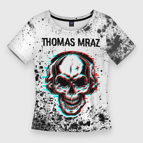 Женская футболка 3D Slim с принтом Thomas Mraz  ЧЕРЕП  Краска в Кировске,  |  | mraz | music | rap | thomas | thomas mraz | краска | краски | мрац | музыка | рэп | рэпер | рэперы | рэпперы | томас | хип | хип хоп | хоп | череп