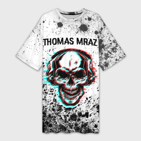 Платье-футболка 3D с принтом Thomas Mraz  ЧЕРЕП  Краска в Кировске,  |  | mraz | music | rap | thomas | thomas mraz | краска | краски | мрац | музыка | рэп | рэпер | рэперы | рэпперы | томас | хип | хип хоп | хоп | череп