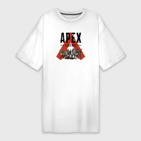 Платье-футболка хлопок с принтом Apex Legends  All Star в Кировске,  |  | apex | apex legends | game | апекс | апекс лежендс | гик | игра | персонаж апекс