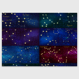 Поздравительная открытка с принтом Созвездия Северного полушария летом в Кировске, 100% бумага | плотность бумаги 280 г/м2, матовая, на обратной стороне линовка и место для марки
 | constellations | galaxy | stars | вселенная | звезды | небо | ночное | полушарие | северное | созвездия