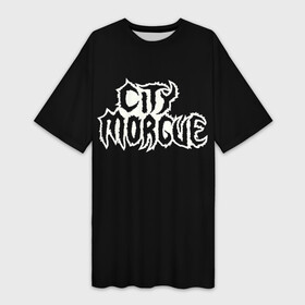 Платье-футболка 3D с принтом City Morgue Logo в Кировске,  |  | city | citymorgue | morgue | sos mula | sosmula | zilla kami | zillakami