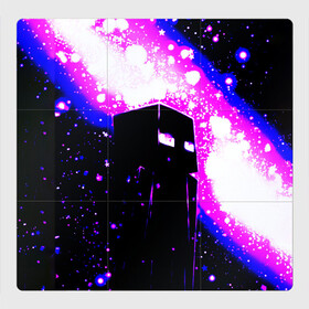 Магнитный плакат 3Х3 с принтом MINECRAFT - CREEPER в Кировске, Полимерный материал с магнитным слоем | 9 деталей размером 9*9 см | creeper | game | minecraft | звезды | игра | компьютерная игра | крипер | майнкрафт | мейнкрафт | небо