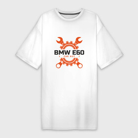 Платье-футболка хлопок с принтом BMW E60 в Кировске,  |  | auto | bmw | car | driver | авто | автомобиль | бмв | водитель | дорога | машина | скорость