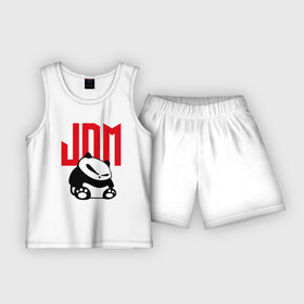 Детская пижама с шортами хлопок с принтом JDM  Panda  Japan  Симпатяга в Кировске,  |  | bear | japan | jdm | muzzle | panda | paws | медведь | панда | япония