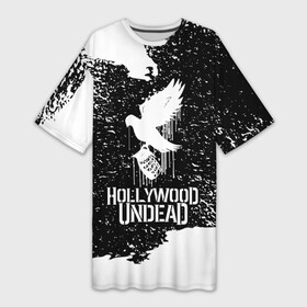 Платье-футболка 3D с принтом Hollywood Undead  CHAOS Out Now в Кировске,  |  | full | hollywood | hollywood undead | lyrics | music | official | records | rock | song | theextremeundead | undead | video | youtube