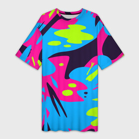 Платье-футболка 3D с принтом Color abstract pattern  Summer в Кировске,  |  | abstraction | color | fashion | pattern | summer | абстракция | лето | мода | узор | цвет