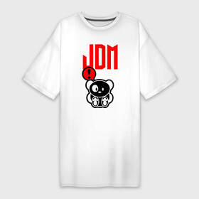 Платье-футболка хлопок с принтом JDM  Panda  Japan  Bear в Кировске,  |  | bear | japan | jdm | panda | style | медведь | панда | стиль | япония