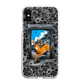 Чехол для iPhone XS Max матовый с принтом Олень 3D рисунок в Кировске, Силикон | Область печати: задняя сторона чехла, без боковых панелей | Тематика изображения на принте: 3d | 3d рисунок | 3д | звери | олениха | олень | природа