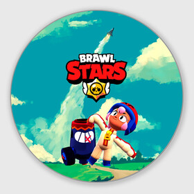 Круглый коврик для мышки с принтом brawlstars Выстрел Бонни Bonny в Кировске, резина и полиэстер | круглая форма, изображение наносится на всю лицевую часть | Тематика изображения на принте: boni | bonnie | brawl | brawl stars | brawlstars | brawl_stars | бони | бонни | бравлстарс