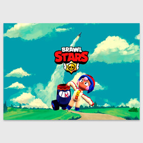 Поздравительная открытка с принтом brawlstars Выстрел Бонни Bonny в Кировске, 100% бумага | плотность бумаги 280 г/м2, матовая, на обратной стороне линовка и место для марки
 | Тематика изображения на принте: boni | bonnie | brawl | brawl stars | brawlstars | brawl_stars | бони | бонни | бравлстарс