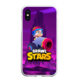 Чехол для iPhone XS Max матовый с принтом BrawlStars Бонни с пушкой Bonny в Кировске, Силикон | Область печати: задняя сторона чехла, без боковых панелей | boni | bonnie | brawl | brawl stars | brawlstars | brawl_stars | бони | бонни | бравлстарс