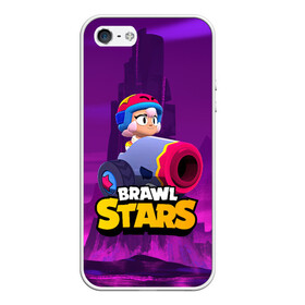 Чехол для iPhone 5/5S матовый с принтом BrawlStars Бонни с пушкой Bonny в Кировске, Силикон | Область печати: задняя сторона чехла, без боковых панелей | boni | bonnie | brawl | brawl stars | brawlstars | brawl_stars | бони | бонни | бравлстарс