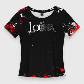 Женская футболка 3D Slim с принтом Louna Tracktor Bowling в Кировске,  |  | Тематика изображения на принте: louna | louna 1984 | louna band | louna official video | rock | лауна | лоуна | луна | лусинэ геворкян | музыка | наше радио | рок | русский рок