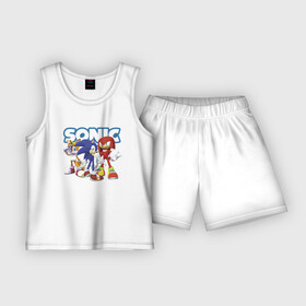 Детская пижама с шортами хлопок с принтом Sonic  Heroes  Video game в Кировске,  |  | hedgehog | heroes | sonic | video game | видеоигра | герои | ёжик | персонажи | соник