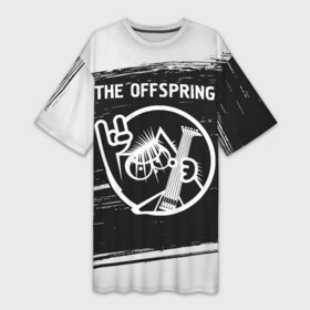 Платье-футболка 3D с принтом The Offspring  КОТ  Краска в Кировске,  |  | band | metal | offspring | rock | the | the offspring | группа | кот | краска | оффспринг | рок