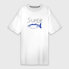 Платье-футболка хлопок с принтом super tuna jin в Кировске,  |  | bangtan boys | beyond the scene | super tuna jin | джонгук | чимин