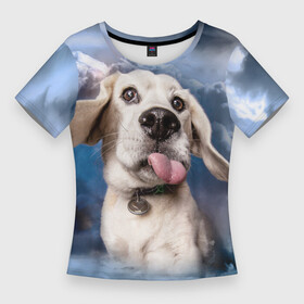 Женская футболка 3D Slim с принтом Бигль  веселый собакен в Кировске,  |  | handeyework | арт | веселые | волк | животные | нос | нюх | прикольные | смех | смешные | собаки | собка | улыбка | хаски