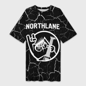 Платье-футболка 3D с принтом Northlane  КОТ  Трещины в Кировске,  |  | band | metal | northlane | rock | группа | кот | мрамор | нортлейн | рок | трещины